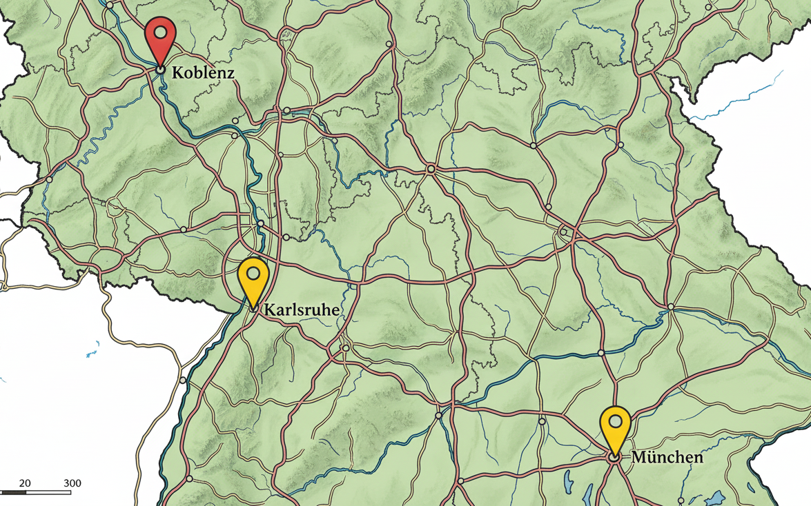 Karte der Schulungsorte